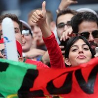 Georgina Rodríguez apoyando a Cristiano Ronaldo en el Mundial de Rusia 2018