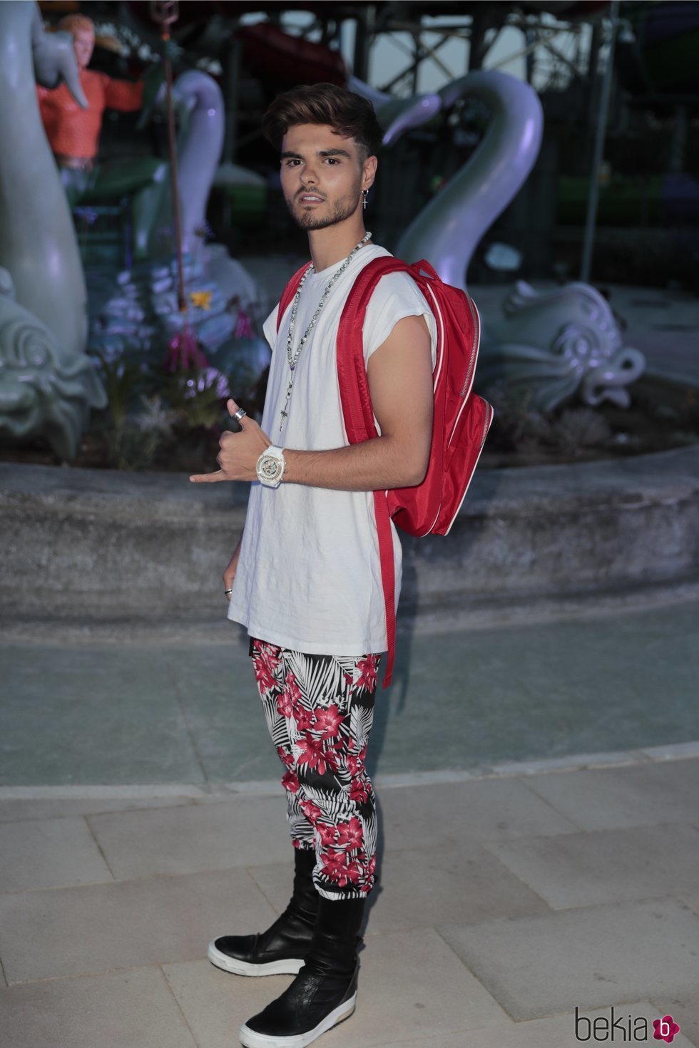 Abraham Mateo en la Summer Party 2018 del Parque Warner de Madrid