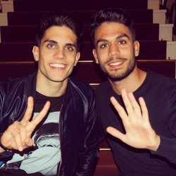 Marc y Èric Bartra durante su 25 cumpleaños