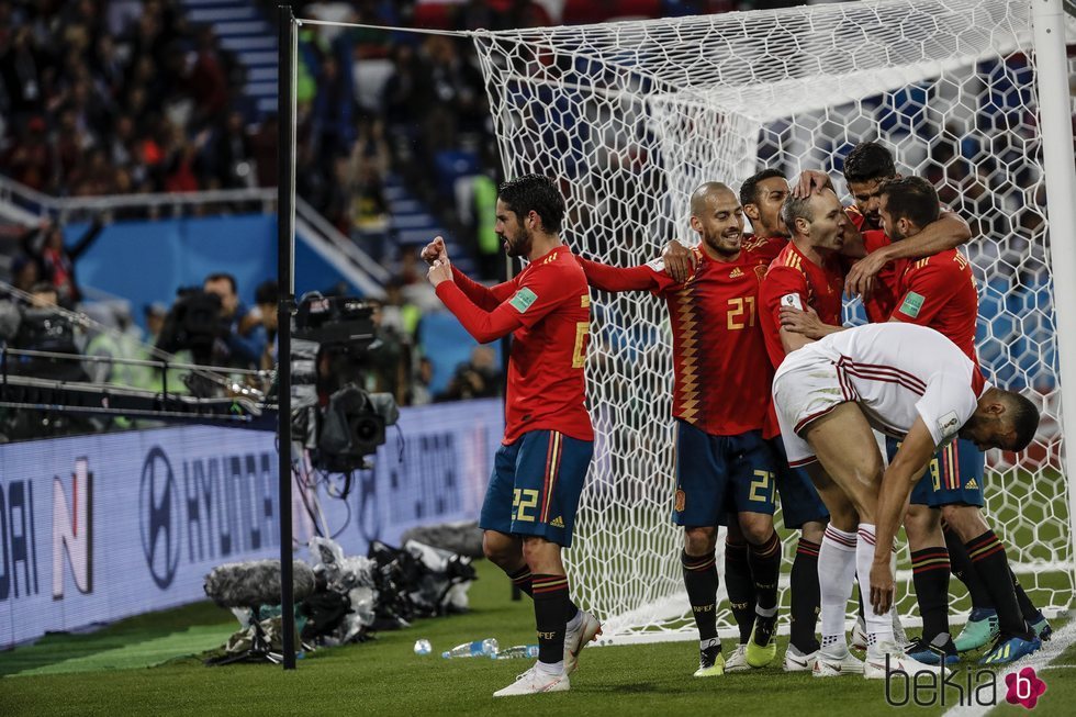 Isco Alarcón dedicando su gol frente a Marruecos del Mundial de Rusia 2018 a Sara Sálamo