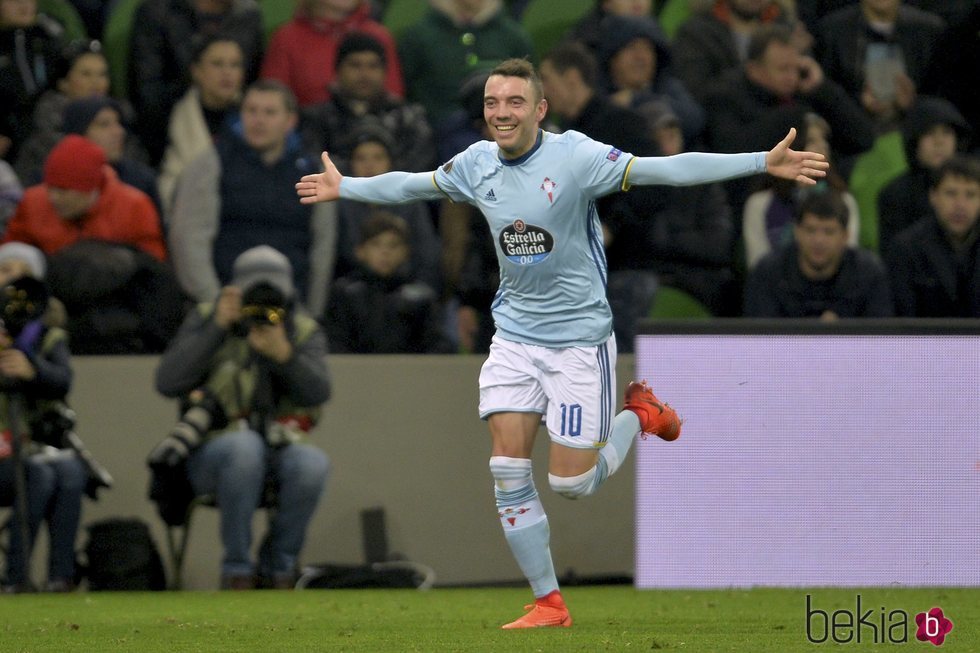 Iago Aspas celebrando un gol con el Celta de Vigo