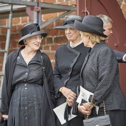 Margarita de Dinamarca con sus hermanas Benedicta de Dinamarca y Ana María de Grecia en el funeral de Elisabeth de Dinamarca