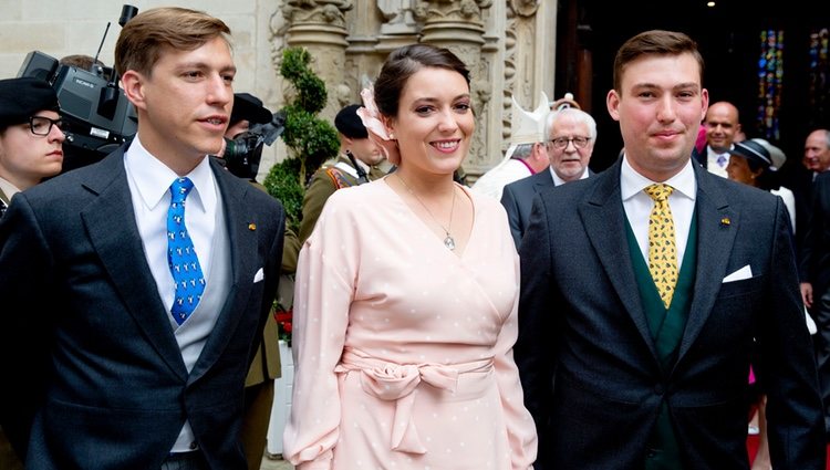 Luis, Alejandra y Sebastián de Luxemburgo en el Día Nacional de Luxemburgo 2018