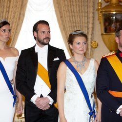 Félix y Claire de Luxemburgo y Guillermo y Estefanía de Luxemburgo en el Día Nacional de Luxemburgo 2018