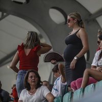 Jennifer Rueda en un entrenamiento de la Selección Española en Rusia