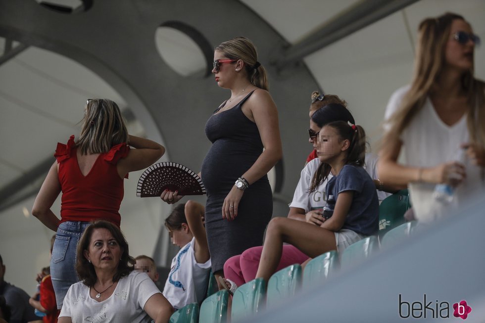 Jennifer Rueda en un entrenamiento de la Selección Española en Rusia