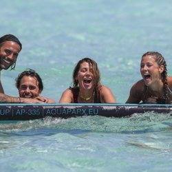 Sergio Sánchez, javier Ungría, Elena Tablada y Elisabeth Reyes en Ibiza