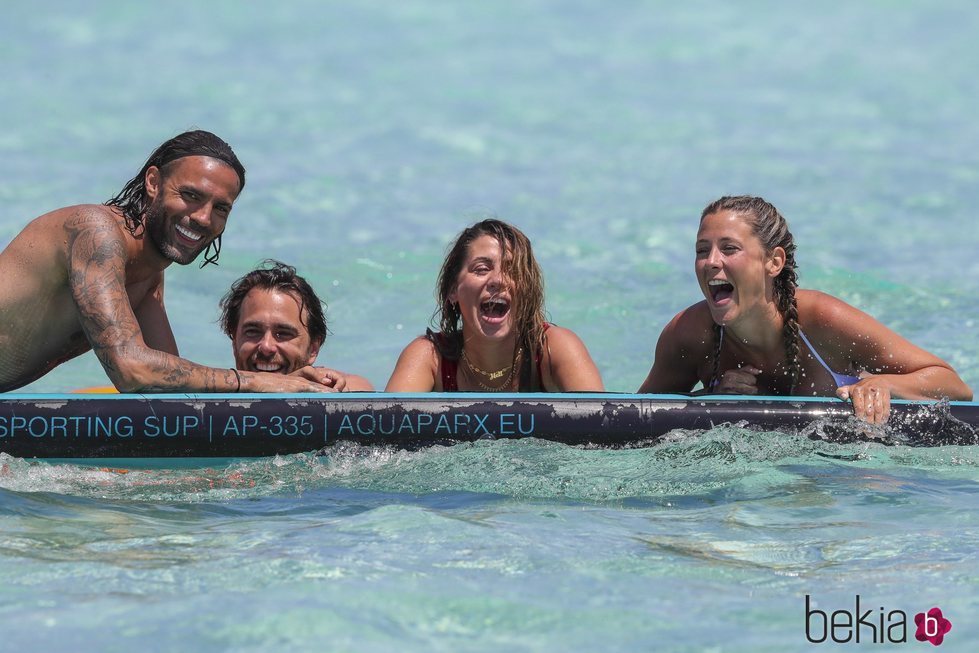 Sergio Sánchez, javier Ungría, Elena Tablada y Elisabeth Reyes en Ibiza