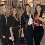 Elena Galera, Antonella Roccuzzo, Núria Cunillera y Daniella Semaan durante la Bridal Fashion Week de Barcelona de 2018