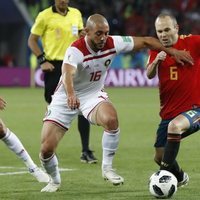 Andrés Iniesta durante un partido con la Selección en el Mundial de Rusia 2018