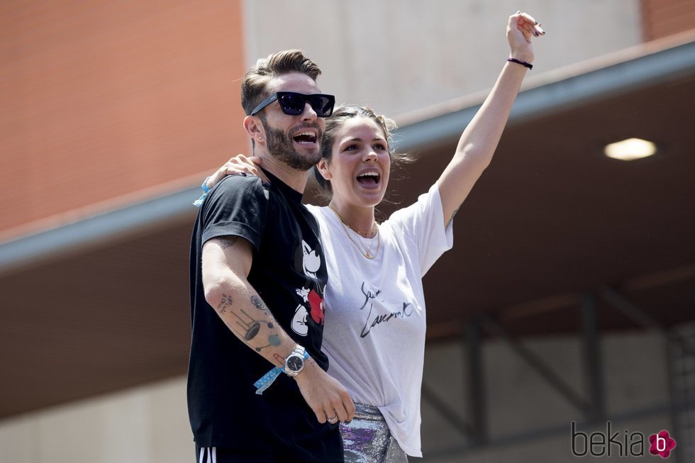 Pelayo Díaz con Laura Matamoros durante el 'Dulceweekend 2018'