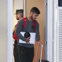 Marco Asensio regresando de Rusia con la Selección Española