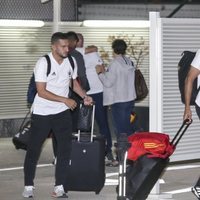 Diego Costa y Koke en el Aeropuerto Adolfo Suárez