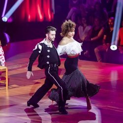 Pelayo Díaz e Inés durante su actuación en la octava gala de 'Bailando con las estrellas'