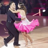 David Bustamante y Yana Olina muy cómplices durante su actuación en la octava gala de 'Bailando con las estrellas'