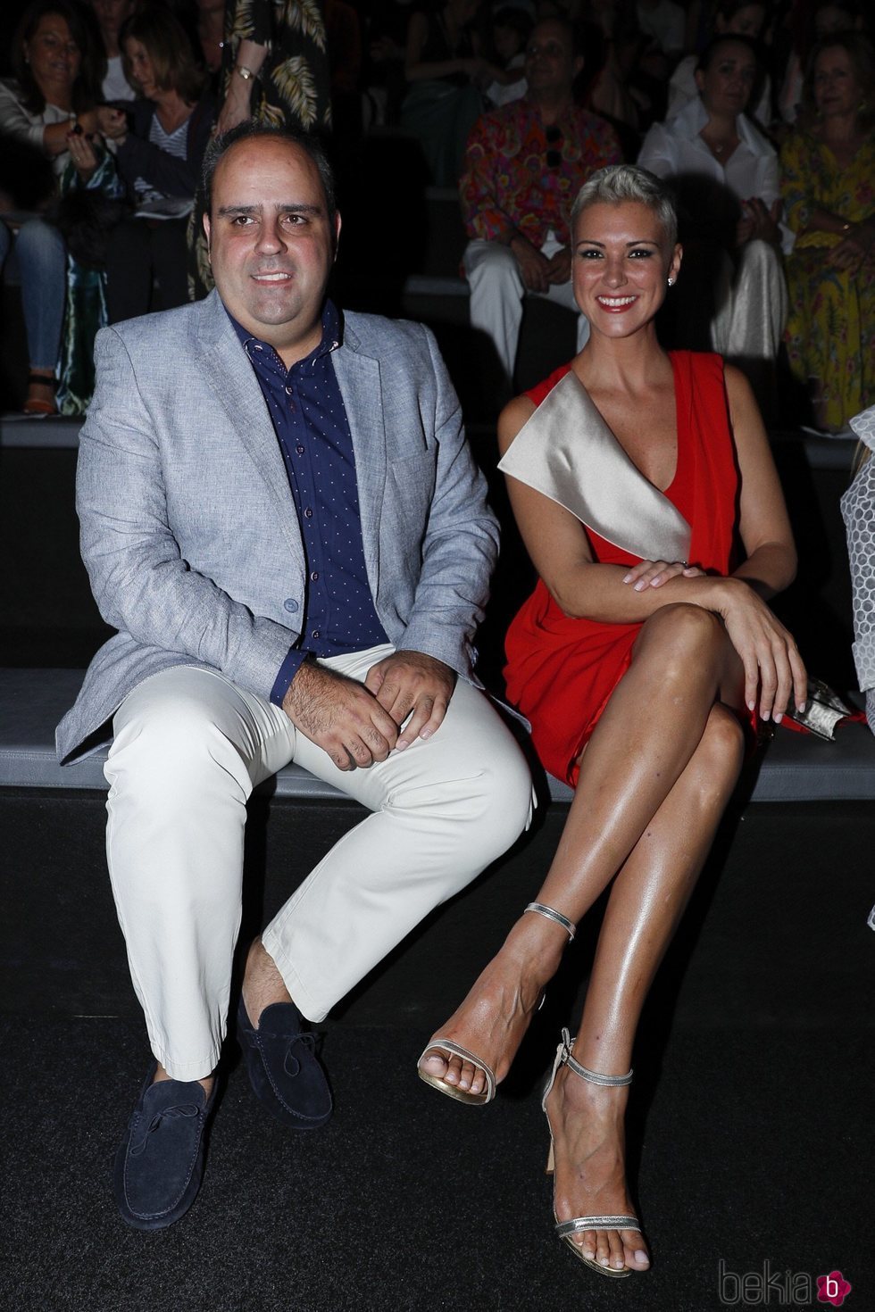 María Jesús Ruiz y Julio Ruz en el front row de Miguel Marinero en Madrid Fashion Week primavera/verano 2019