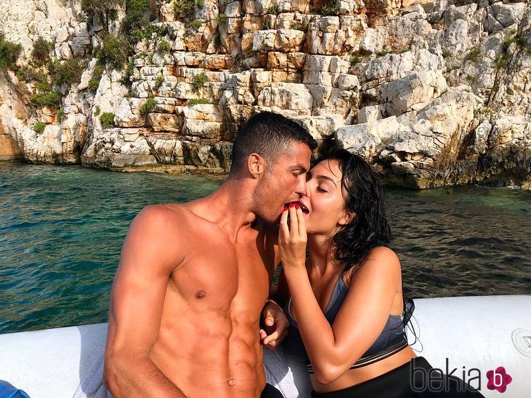 Cristiano Ronaldo y Georgina Rodríguez disfrutando de sus vacaciones en Grecia