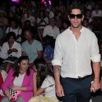 Diego Matamoros en el front row de Custo Barcelona en Madrid Fashion Week primavera/verano 2019