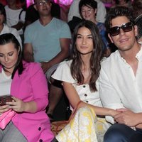 Diego Matamoros y Estela Grande en el front row de Custo Barcelona en Madrid Fashion Week primavera/verano 2019