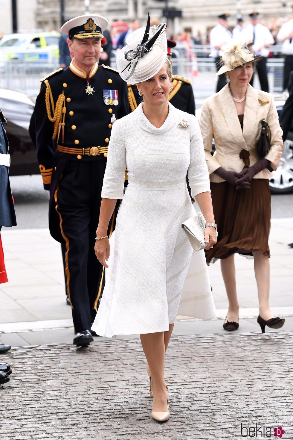 La Condesa de Wessex, la Princesa Ana y Sir Timothy Laurence en la celebración del centenario de la RAF