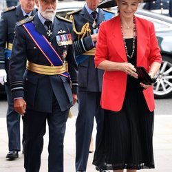 Los Príncipes de Kent, el Duque de Kent y el Duque de Gloucester en la celebración del centenario de la RAF