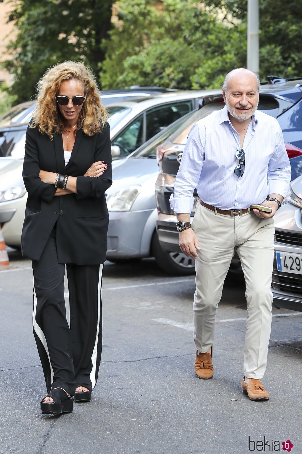 Rocío Carrasco y José Bernal visitando a Terelu después de su operación