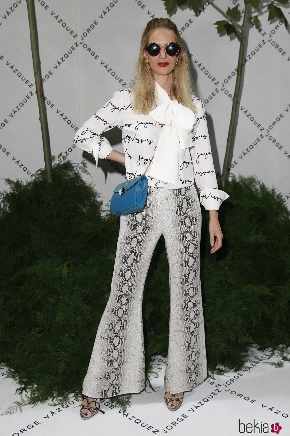 Teresa Baca en en el front row de Jorge Vázquez en Madrid Fashion Week primavera/verano 2019