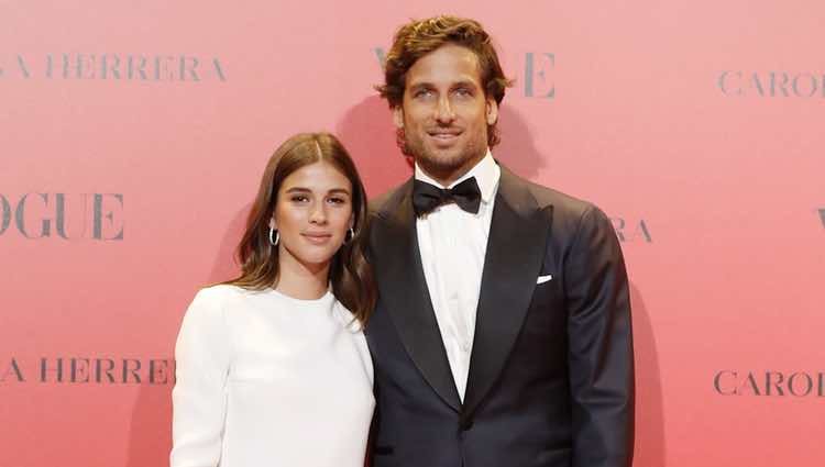 Feliciano López y Sandra Gago en la fiesta del 30 aniversario de Vogue