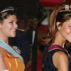 Victoria de Suecia en 1996 y Victoria de Suecia en 1997, cuando sufría anorexia