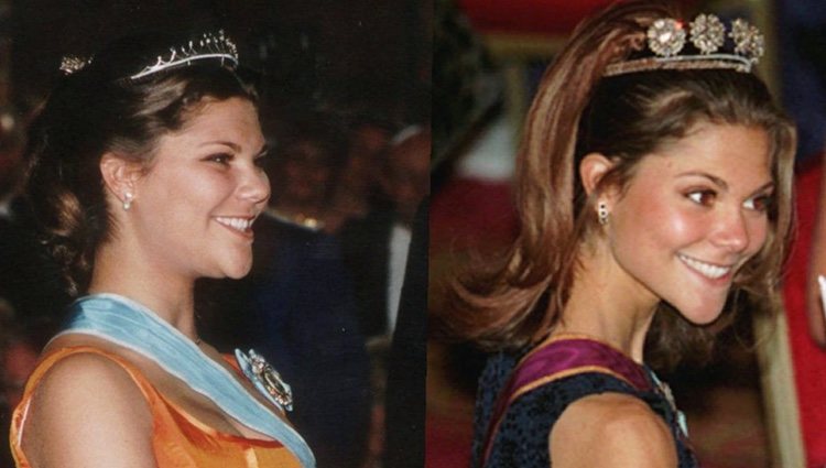 Victoria de Suecia en 1996 y Victoria de Suecia en 1997, cuando sufría anorexia