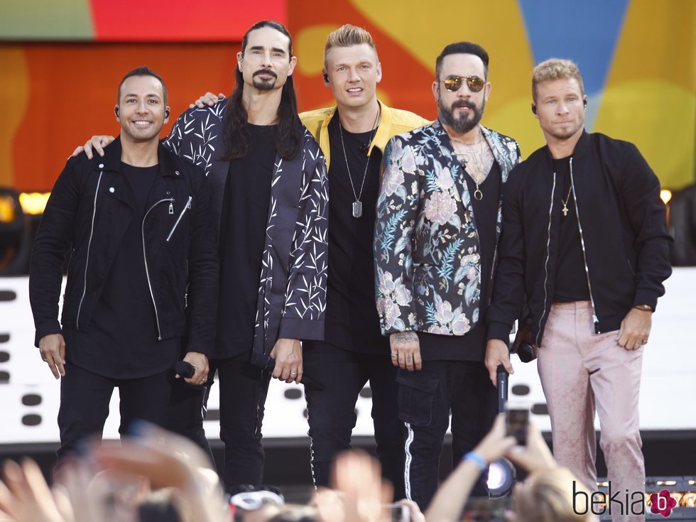 El grupo Backstreet Boys al finalizar un concierto en NY