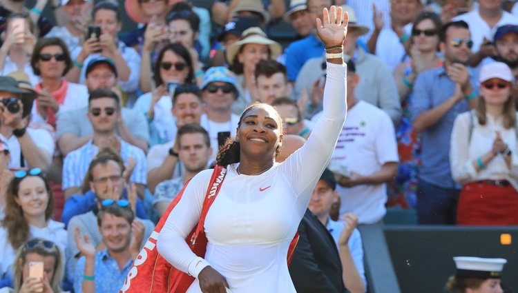 Serena Williams durante la final de torneo de Wimbledon