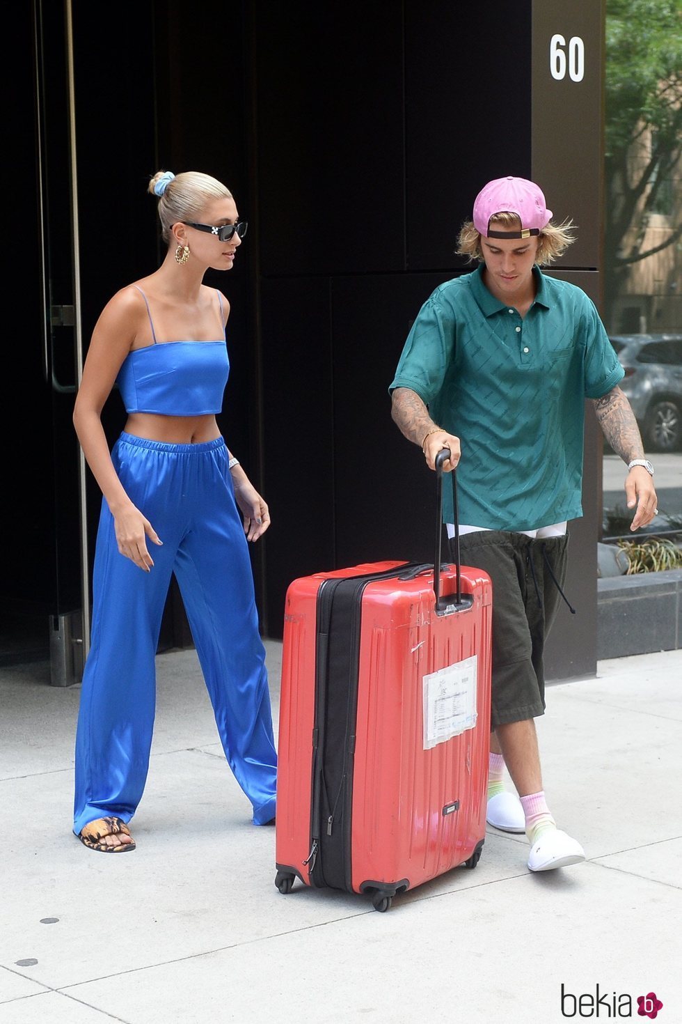 Justin Bieber y Hailey Baldwin salen del apartamento de la modelo en Nueva York