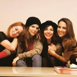 Paula Echevarría, Maribel Verdú, Juana Acosta y Gracia Querejeta en el set de 'Ola de crímenes'