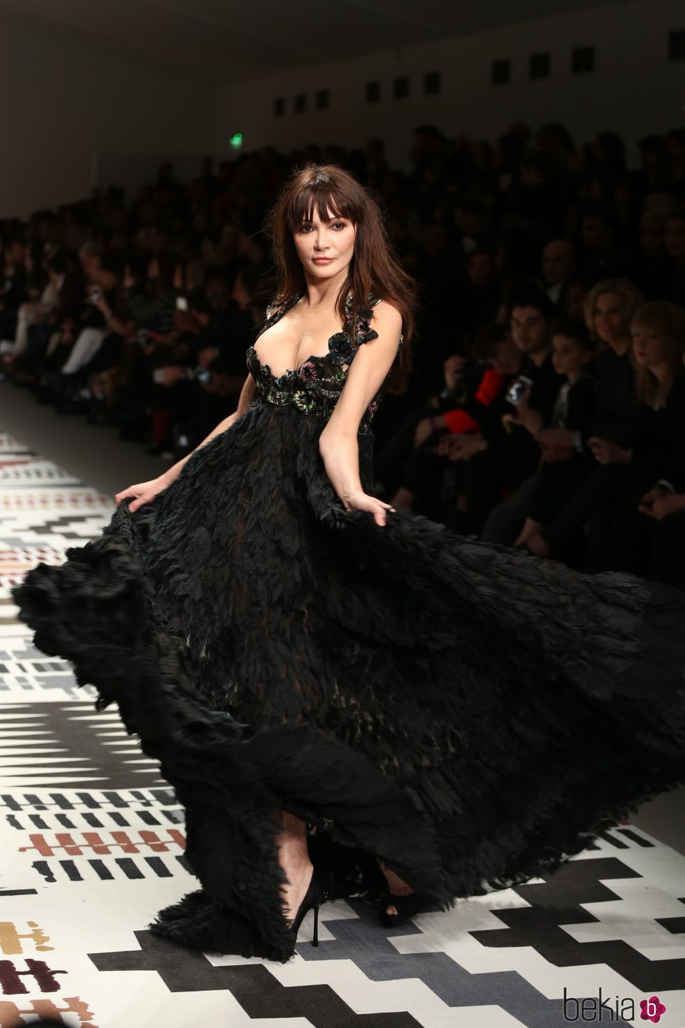 Annabelle Neilson en la Fashion Week de Londres en el año 2015