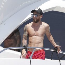 Leo Messi disfrutando del verano en Ibiza