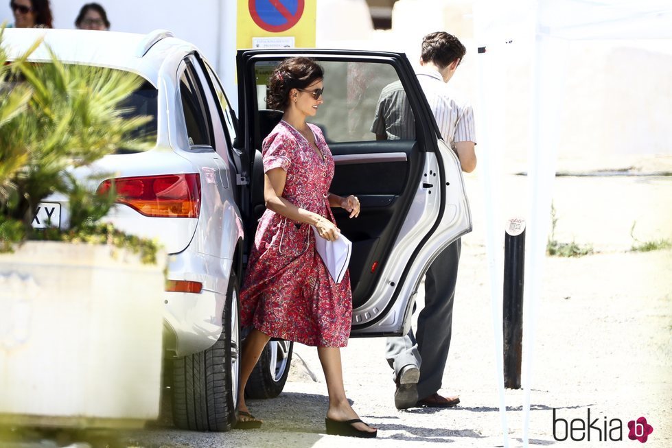 Penélope Cruz llegando al rodaje de 'Dolor y Gloria'