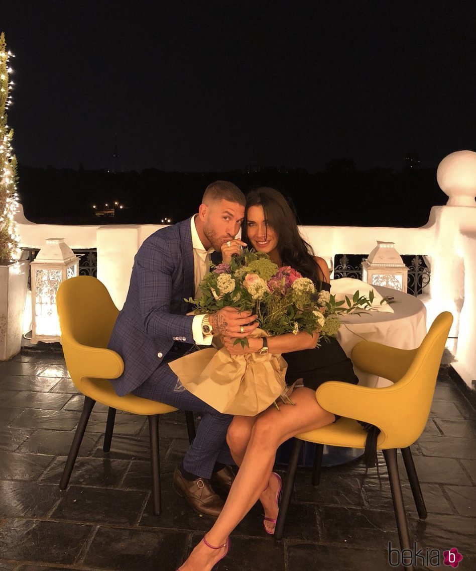 Sergio Ramos y Pilar Rubio tras comprometerse