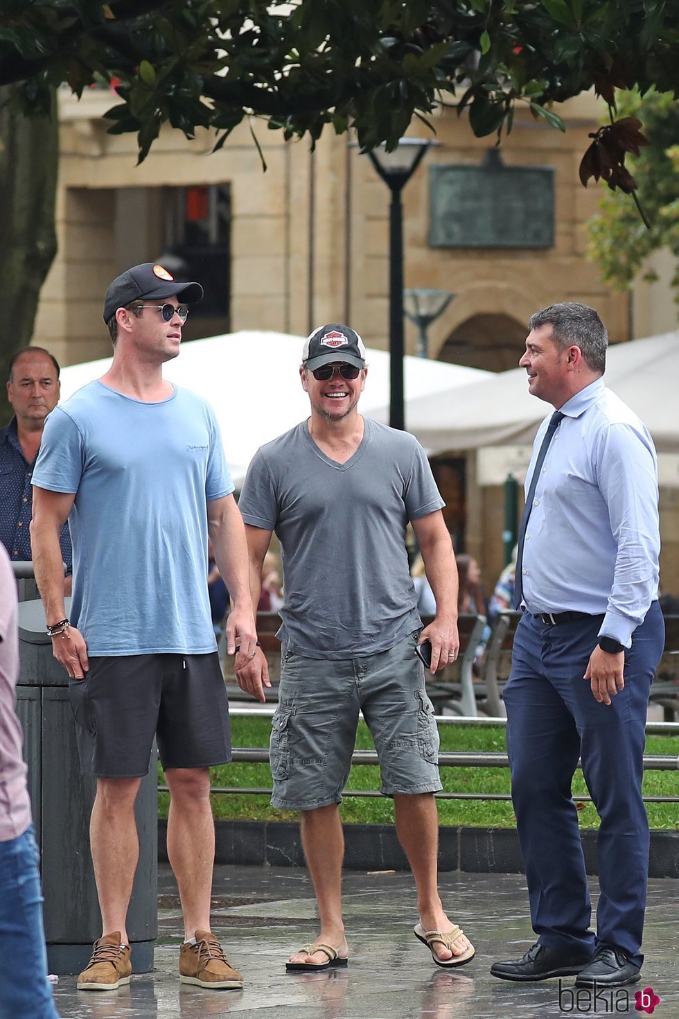 Chris Hemsworth y Matt Damon en San Sebastián