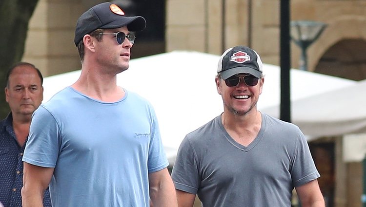 Chris Hemsworth y Matt Damon en San Sebastián