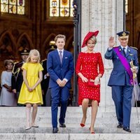 Los Reyes de Bélgica y sus hijos en la celebración del Día Nacional