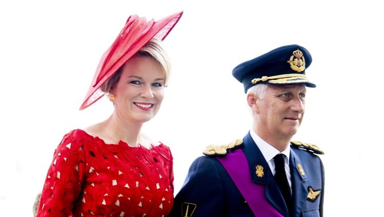 Felipe y Matilde de Bélgica muy sonrientes en la celebración del Día Nacional