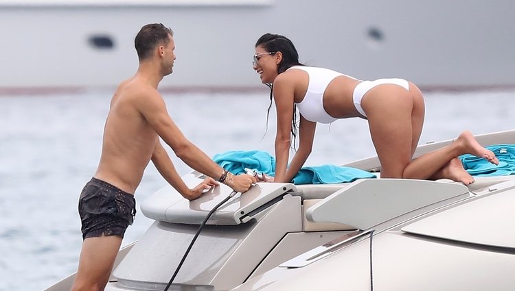 Nicole Scherzinger y Grigor Dimitrov en un yate