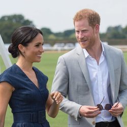 El Príncipe Harry y Meghan Markle en la Copa de Polo Sentebale