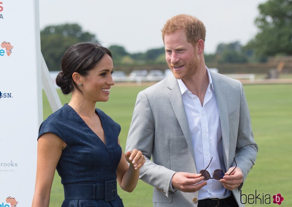 El Príncipe Harry y Meghan Markle en la Copa de Polo Sentebale