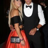 Anita Matamoros y Javier Tudela en su fiesta de cumpleaños