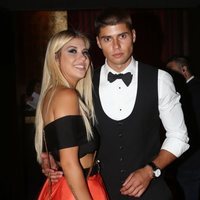 Anita Matamoros y Javier Tudela en su fiesta de cumpleaños