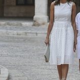 La Reina Letizia en el Palacio de La Almudaina en su posado de verano 2018 en Mallorca