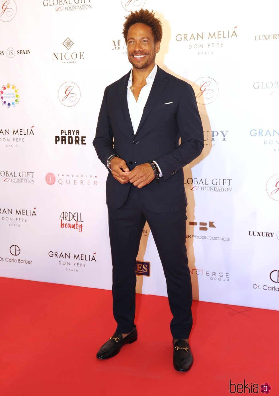 El actor Gray Dourdan durante la gala Global Gift Marbella 2018