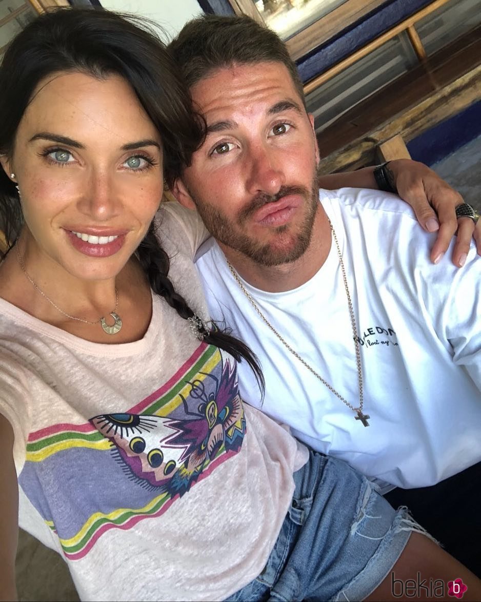 Pilar Rubio y Sergio Ramos durante su viaje a México